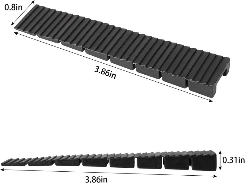 ZZJMCH 12 Pack Black Multi Purpose Furniture Plastic Shims for Leveling Extreme Weight Capacity Wedges Easy to Snap Cut-to-fit Size Leveler for Toilet Shims, Doors, Windows, Sheds, Table - Image 2